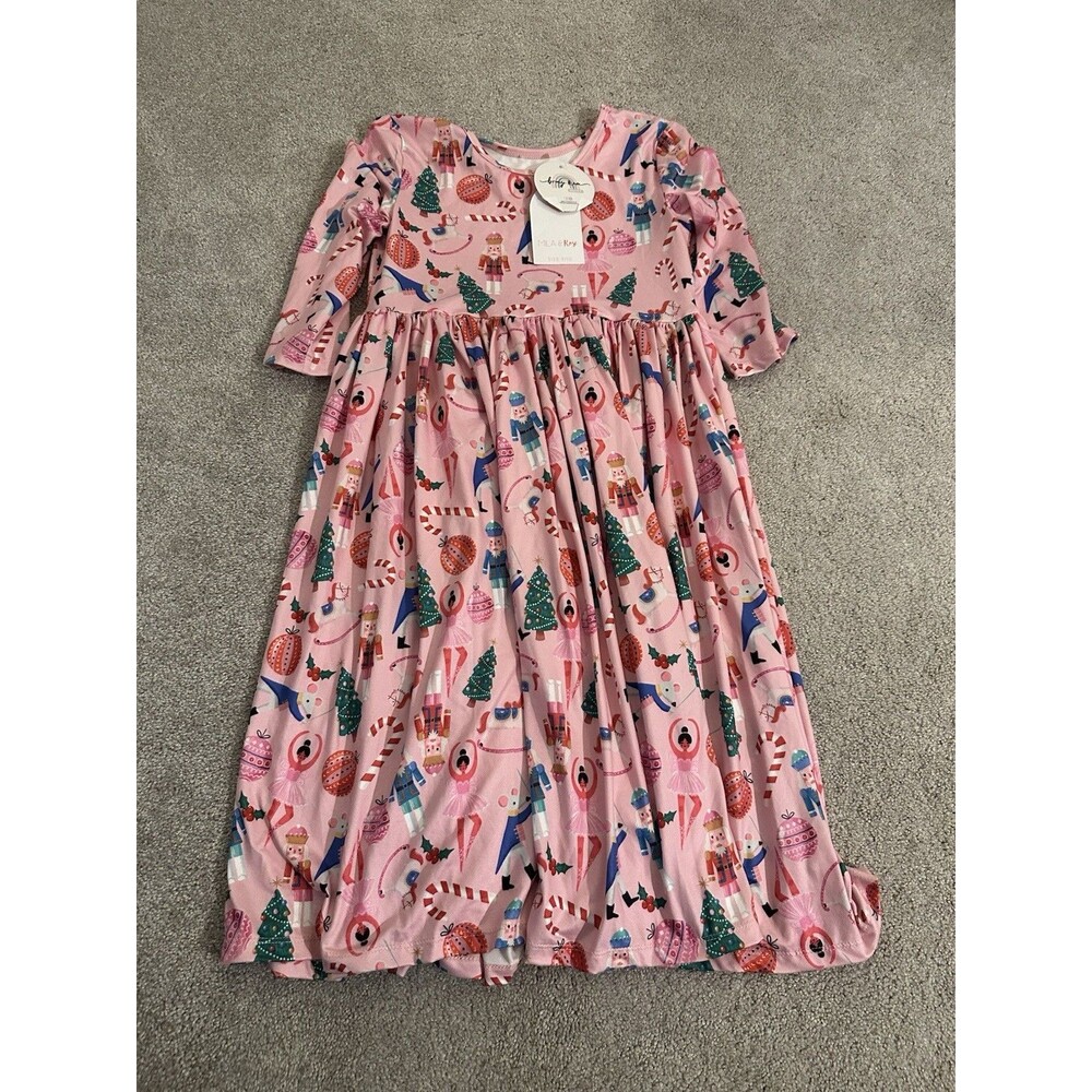 NEW Mila and Rose NWT Christmas Nutcracker Pink Dress 3/4 Sleeve 9/10 Girls NWT